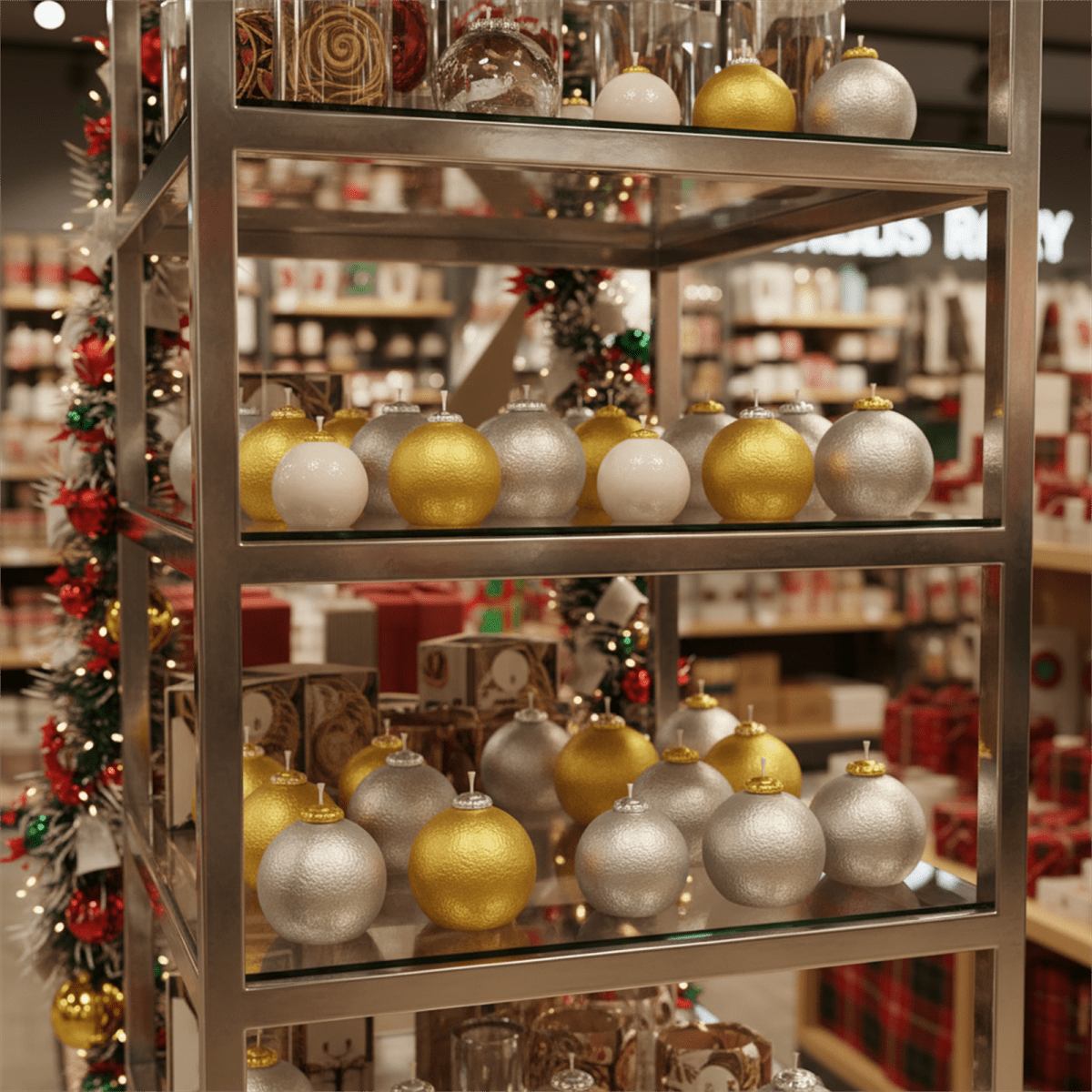 Frosted Charm Christmas Bauble Candle Silicone Mold3D Candle MoldLZ0948