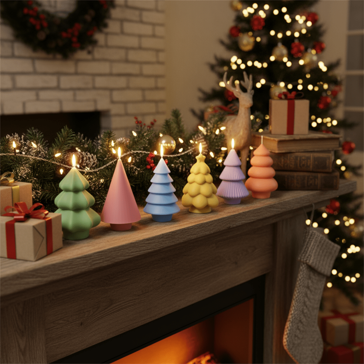 Gently Used Glowing Christmas Tree Candle Silicone Mold CollectionGently Used MoldLZ0557 - Used