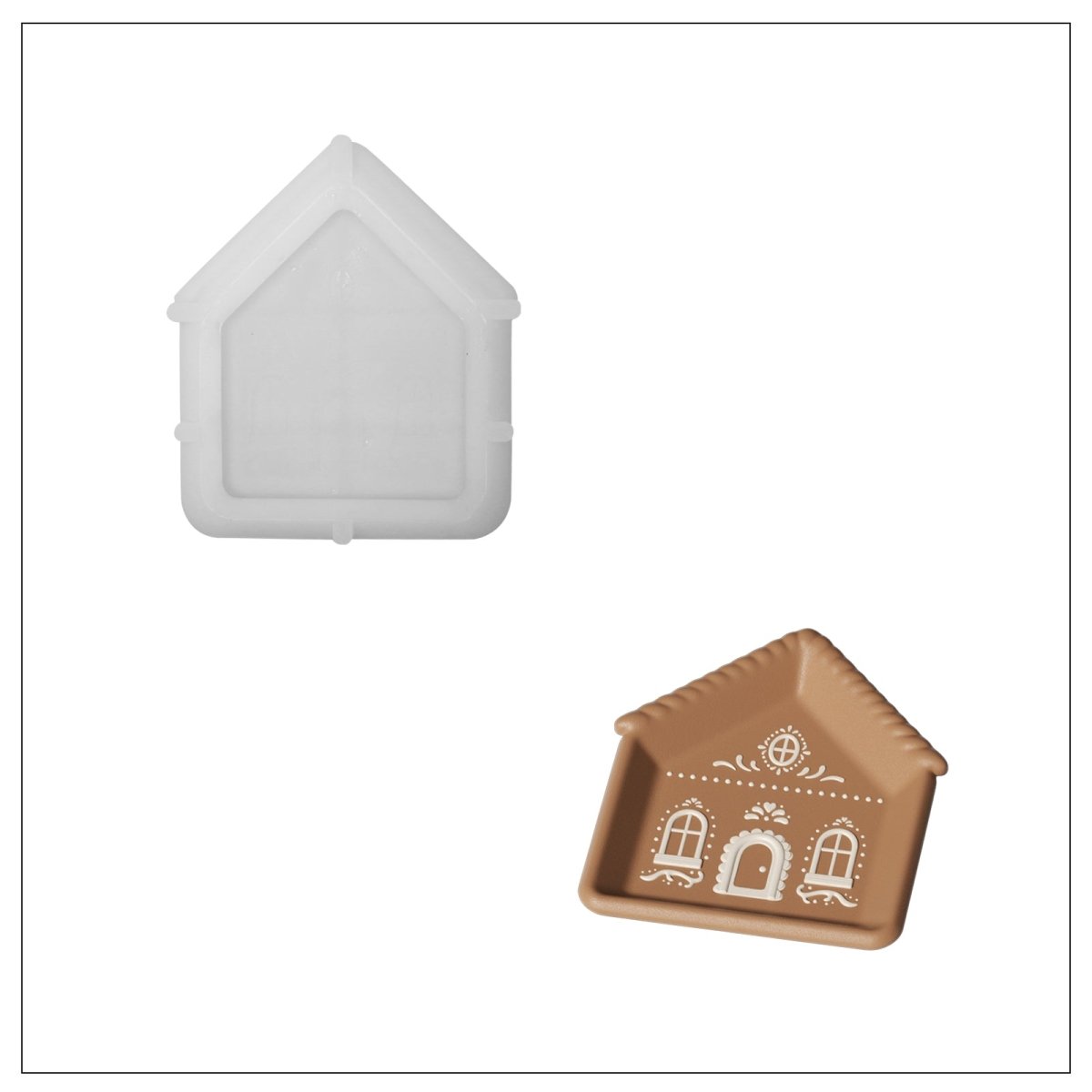 Gingerbread Cottage Tray Silicone Mold CollectionTray MoldSH1318
