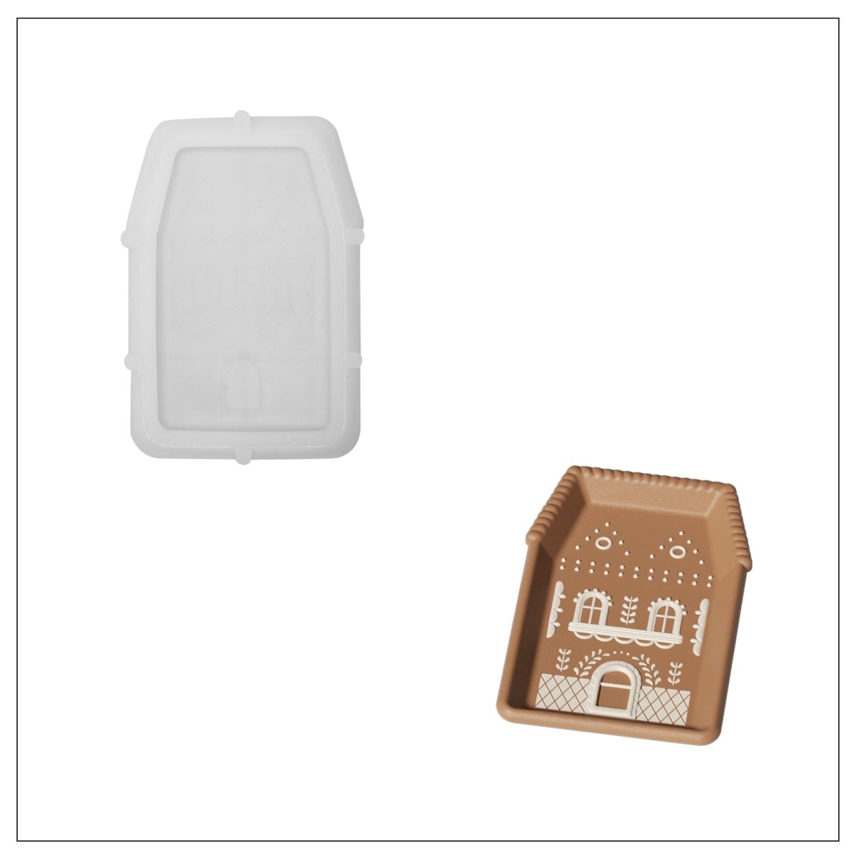 Gingerbread Cottage Tray Silicone Mold CollectionTray MoldSH1319