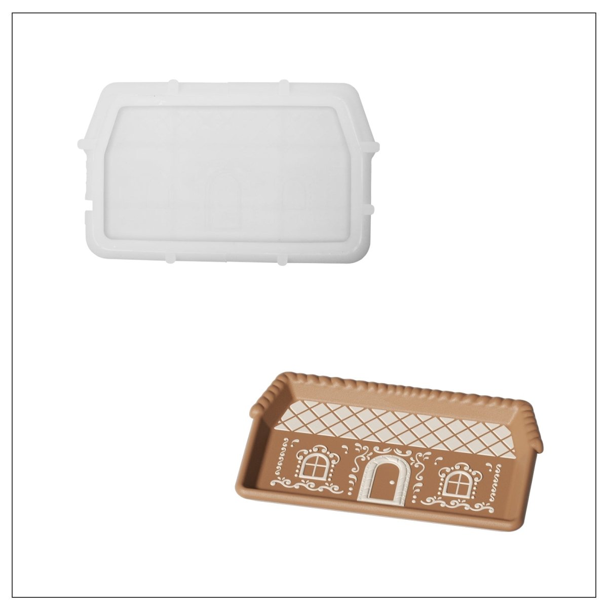 Gingerbread Cottage Tray Silicone Mold CollectionTray MoldSH1320