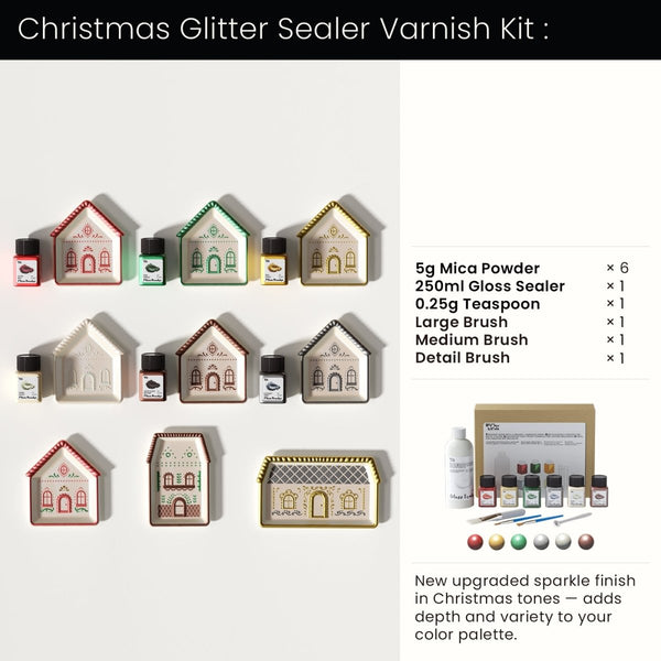 Kit de vernis scellant à paillettes de Noël