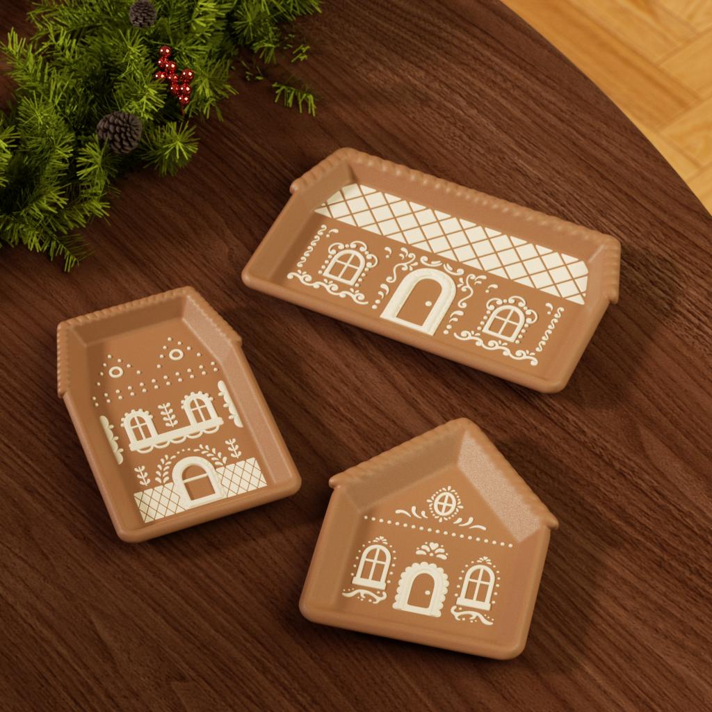 Gingerbread Cottage Tray Silicone Mold CollectionTray MoldSH1318
