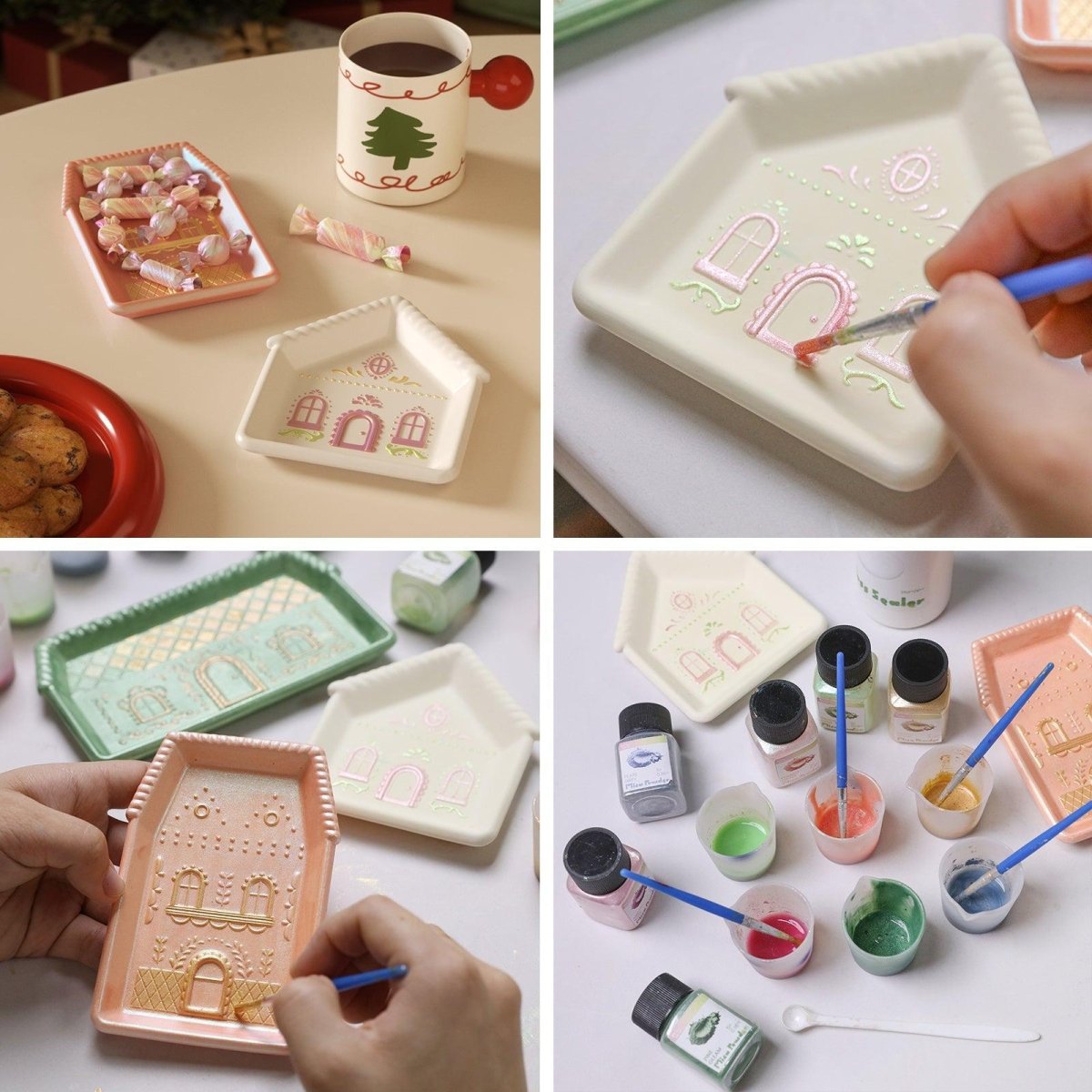 Gingerbread Cottage Tray Silicone Mold CollectionTray MoldSH1318