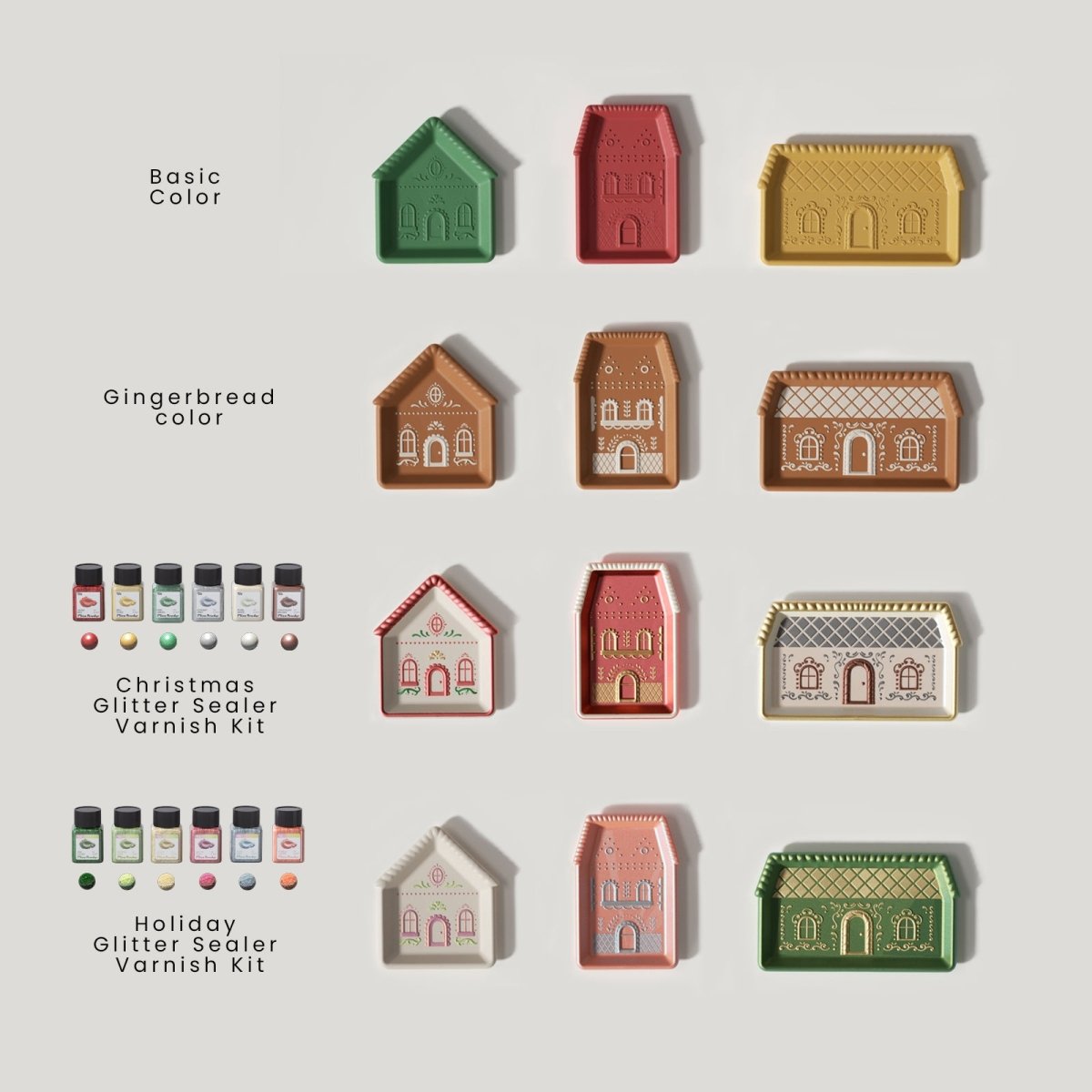 Gingerbread Cottage Tray Silicone Mold CollectionTray MoldSH1318