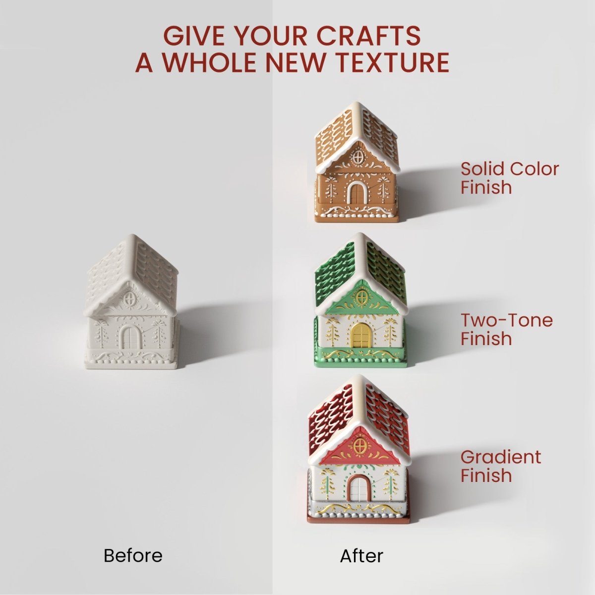 Glitter Colorable Acrylic Gloss Sealer Varnish with Mica Powder Kit - 6 of Christmas ColorsConcrete Making KitST-35