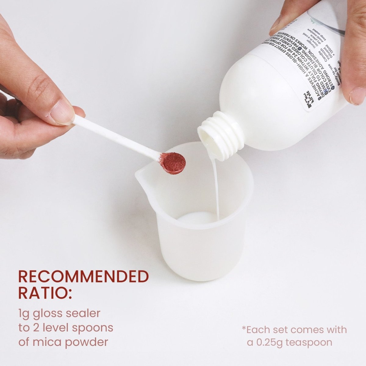 Glitter Colorable Acrylic Gloss Sealer Varnish with Mica Powder Kit - 6 of Christmas ColorsConcrete Making KitST-35