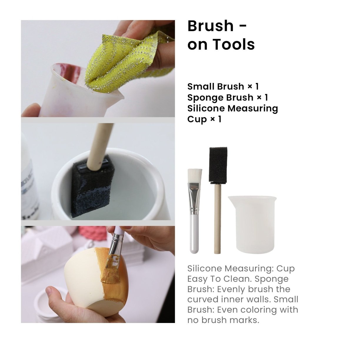 Glitter Colorable Acrylic Gloss Sealer Varnish with Mica Powder Kit - 6 of Christmas ColorsConcrete Making KitST-35