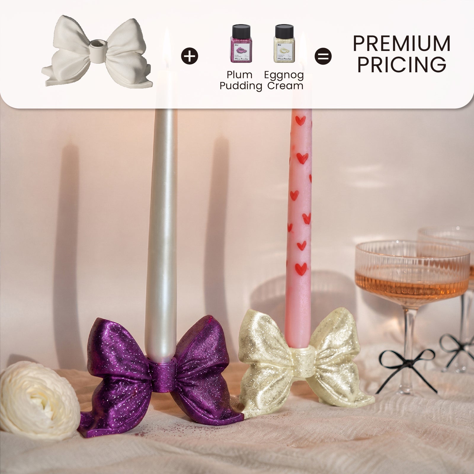 Kit de Vernizes Seladores Acrílicos Brilhantes Coloríveis com Glitter e Pó de Mica — 4 Cores de Gala Vintage