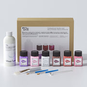 Glitter Colorable Acrylic Gloss Sealer Varnish with Mica Powder Kit- 6 of Romantic Colors - product photo
