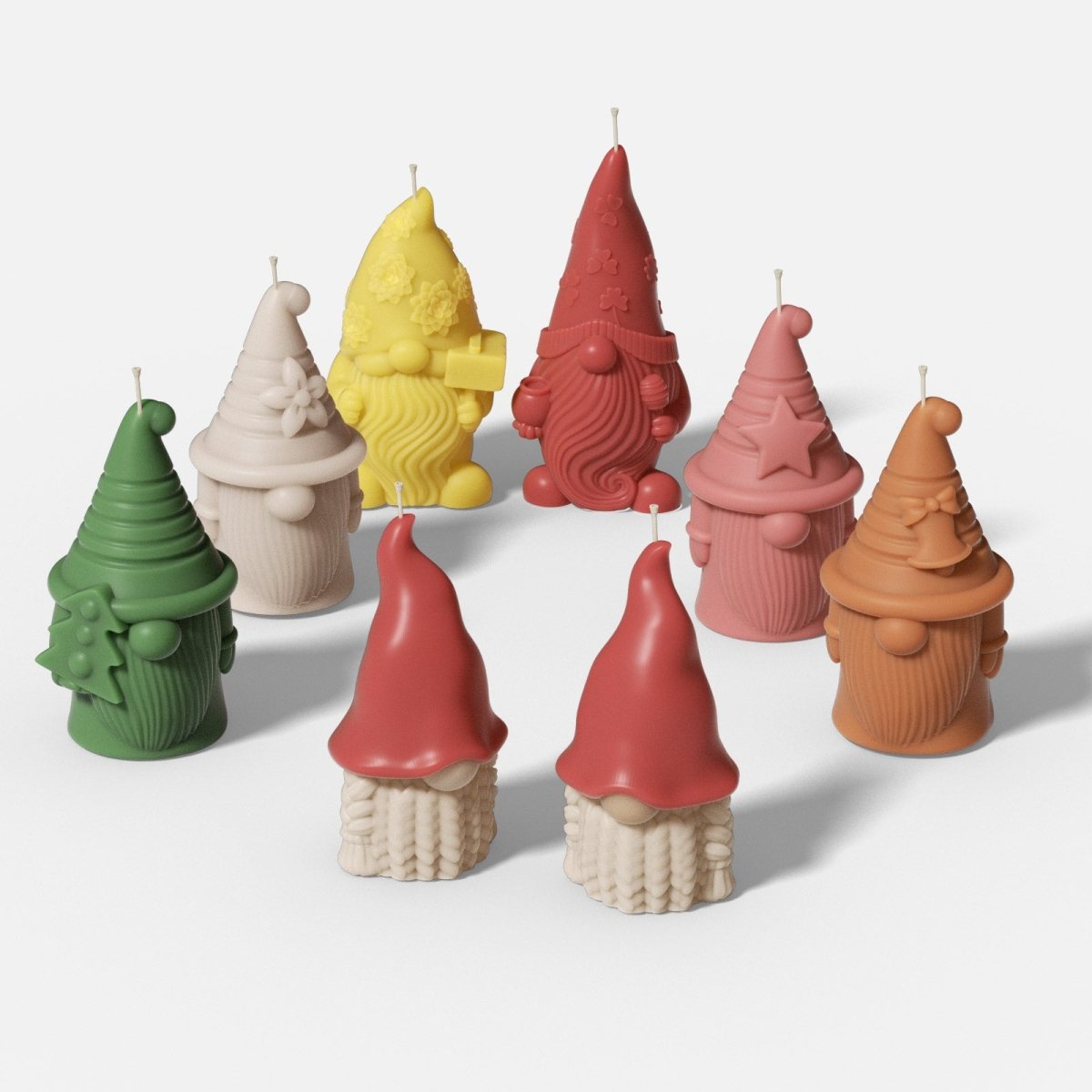 Gently Used Gnome Parade Candle Silicone Molds CollectionGently Used MoldLZ0620-Used