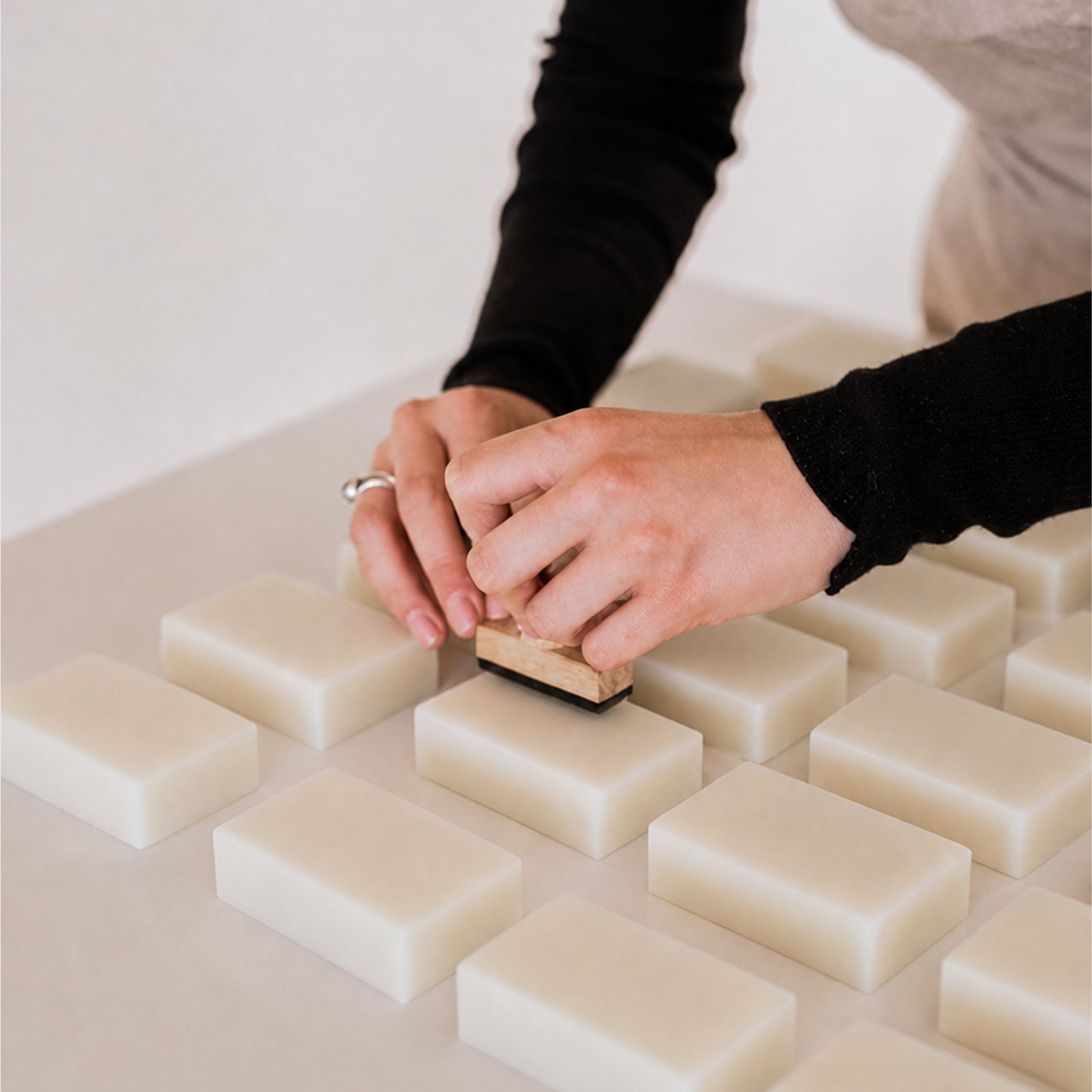 Stamping Finished Goat Milk Soap Bars - Branding Handmade Soap - Boowan Nicole