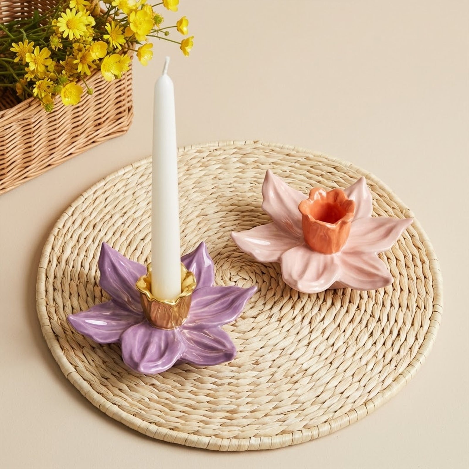 Graceful Daffodil Candle Holder Silicone Mold