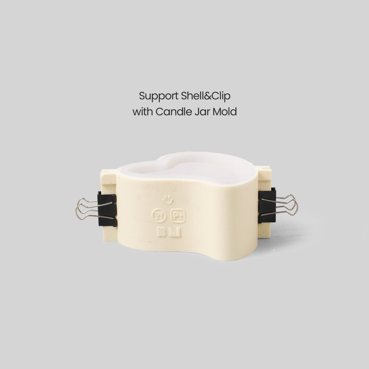 Eternal Kiss of Hearts Candle Jar Silicone MoldCandle Jar MoldSH1155