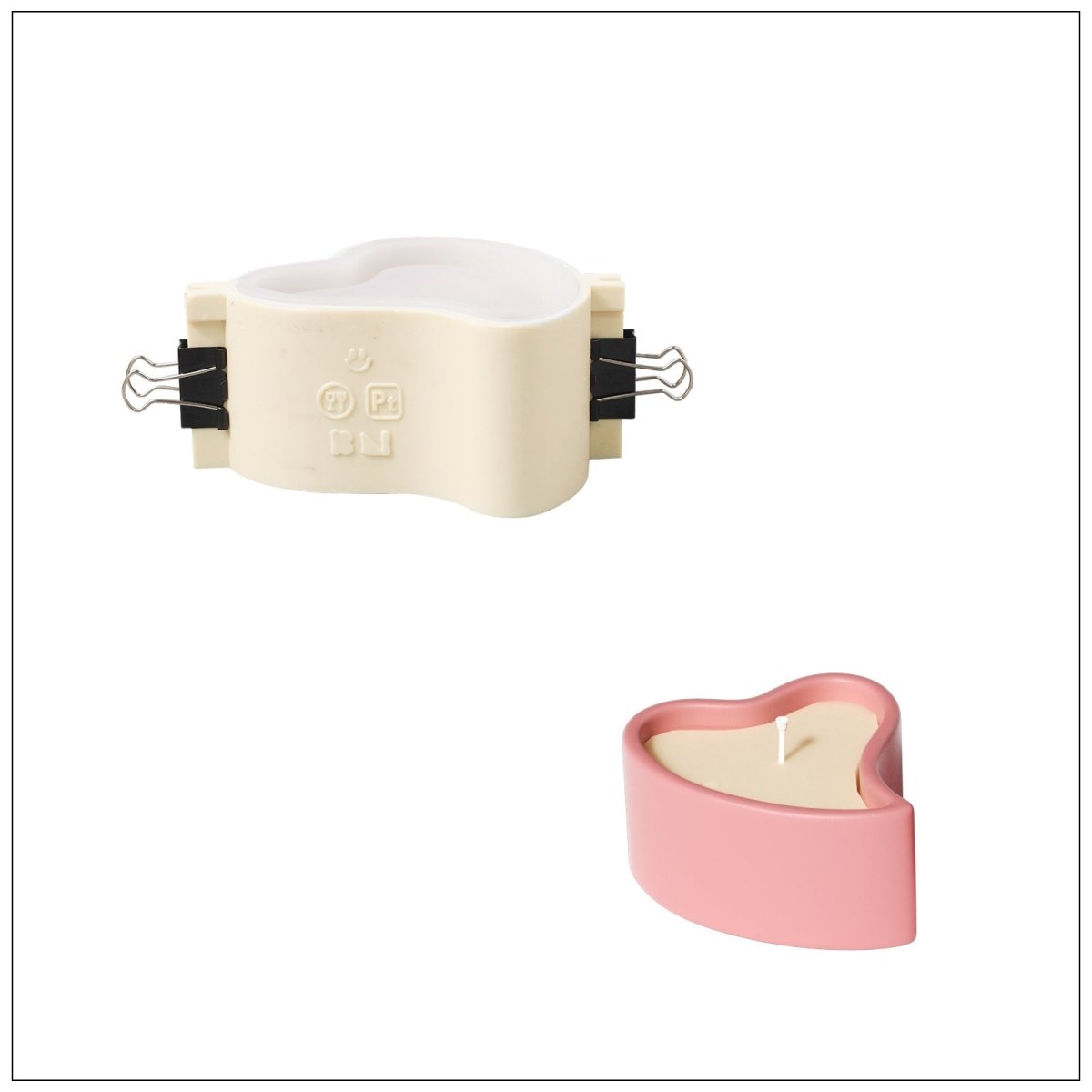 Eternal Kiss of Hearts Candle Jar Silicone MoldCandle Jar MoldSH1155