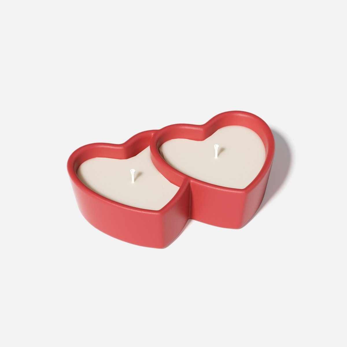 Romantic Heart - to - Heart Candle Jar Silicone MoldCandle Jar MoldSH1154