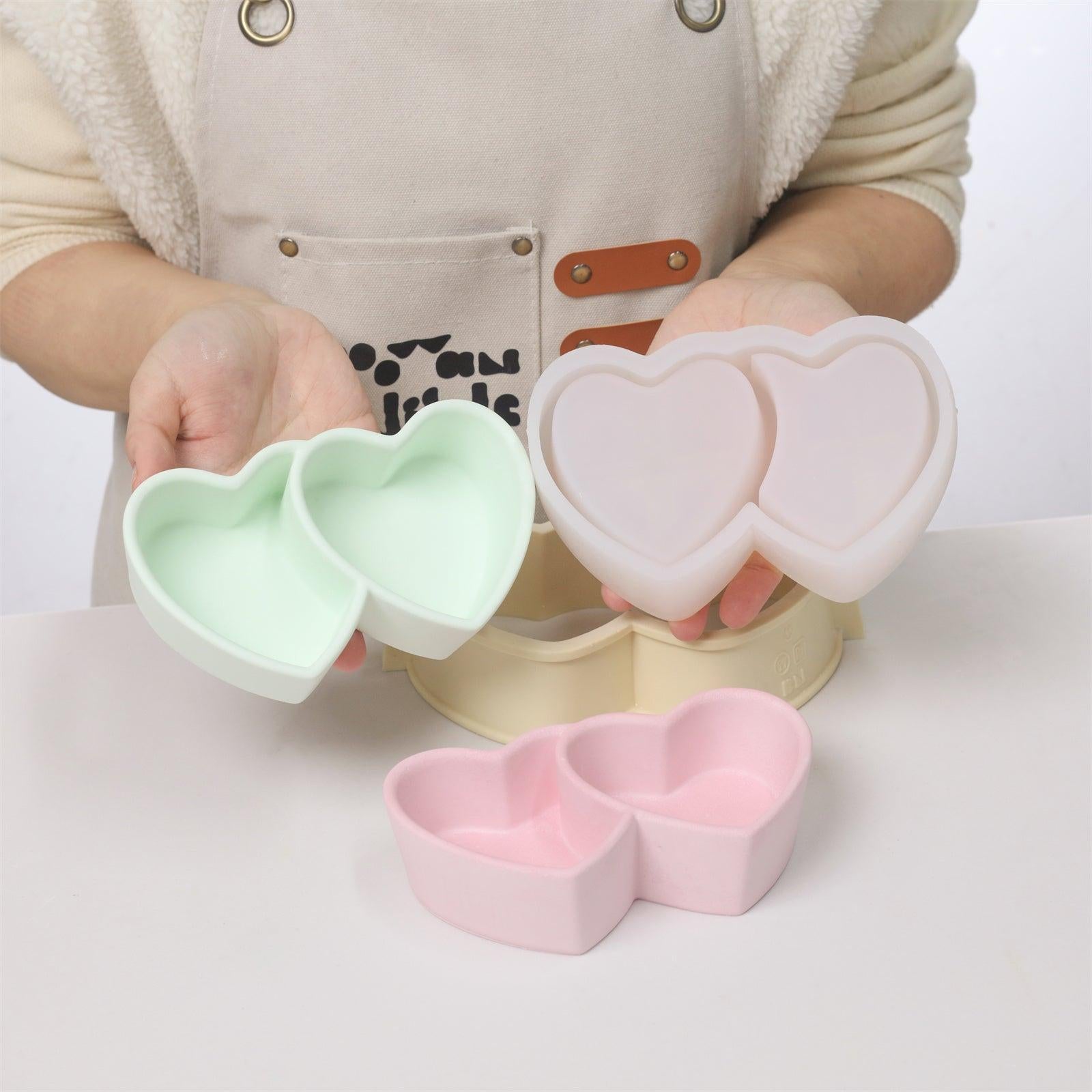 قالب سيليكون لشمعة برطمان رومانسية من القلب إلى القلب