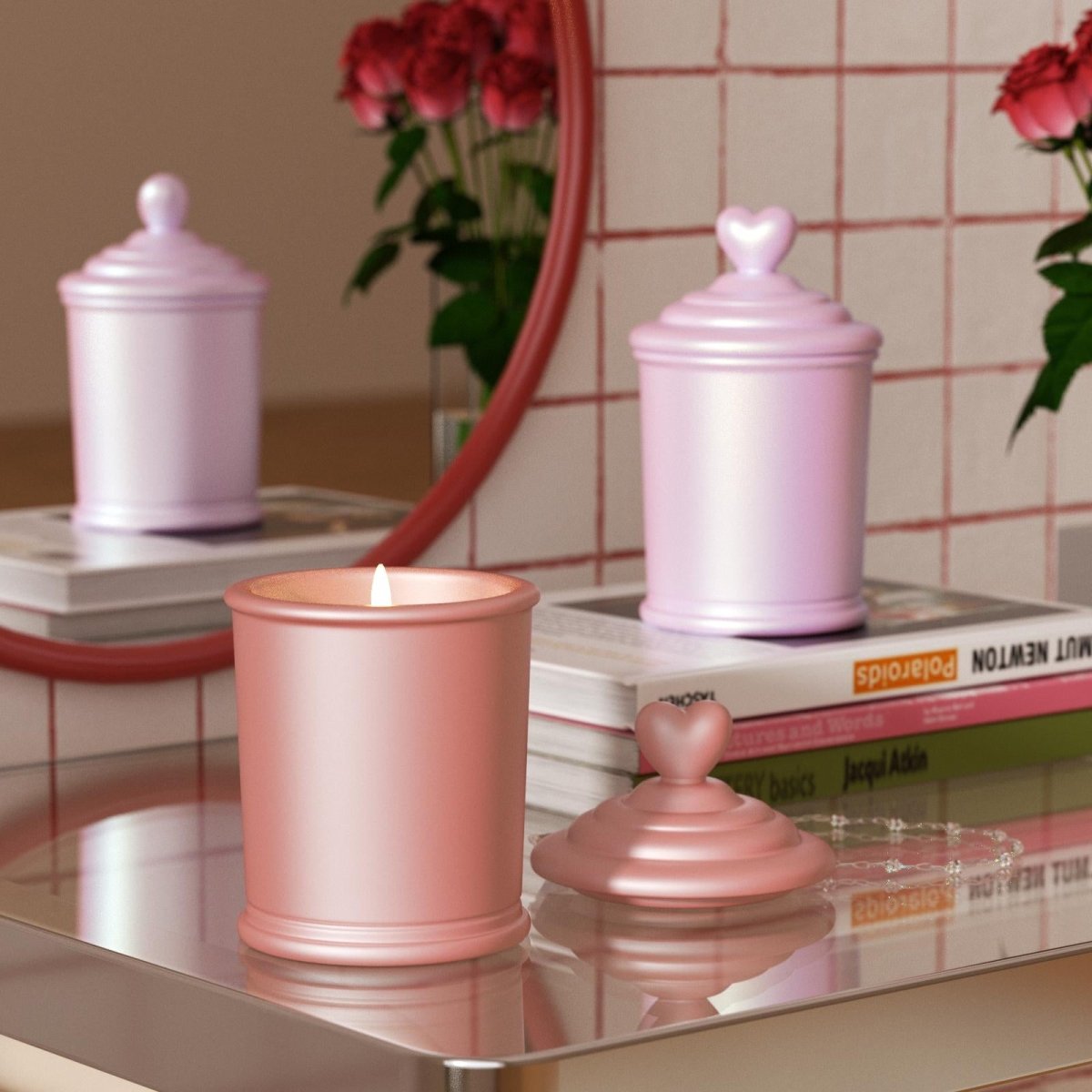 Sweetheart Sundae Candle Jar Silicone Mold & Candle Refill Silicone MoldCandle Jar MoldSH1158-1-2