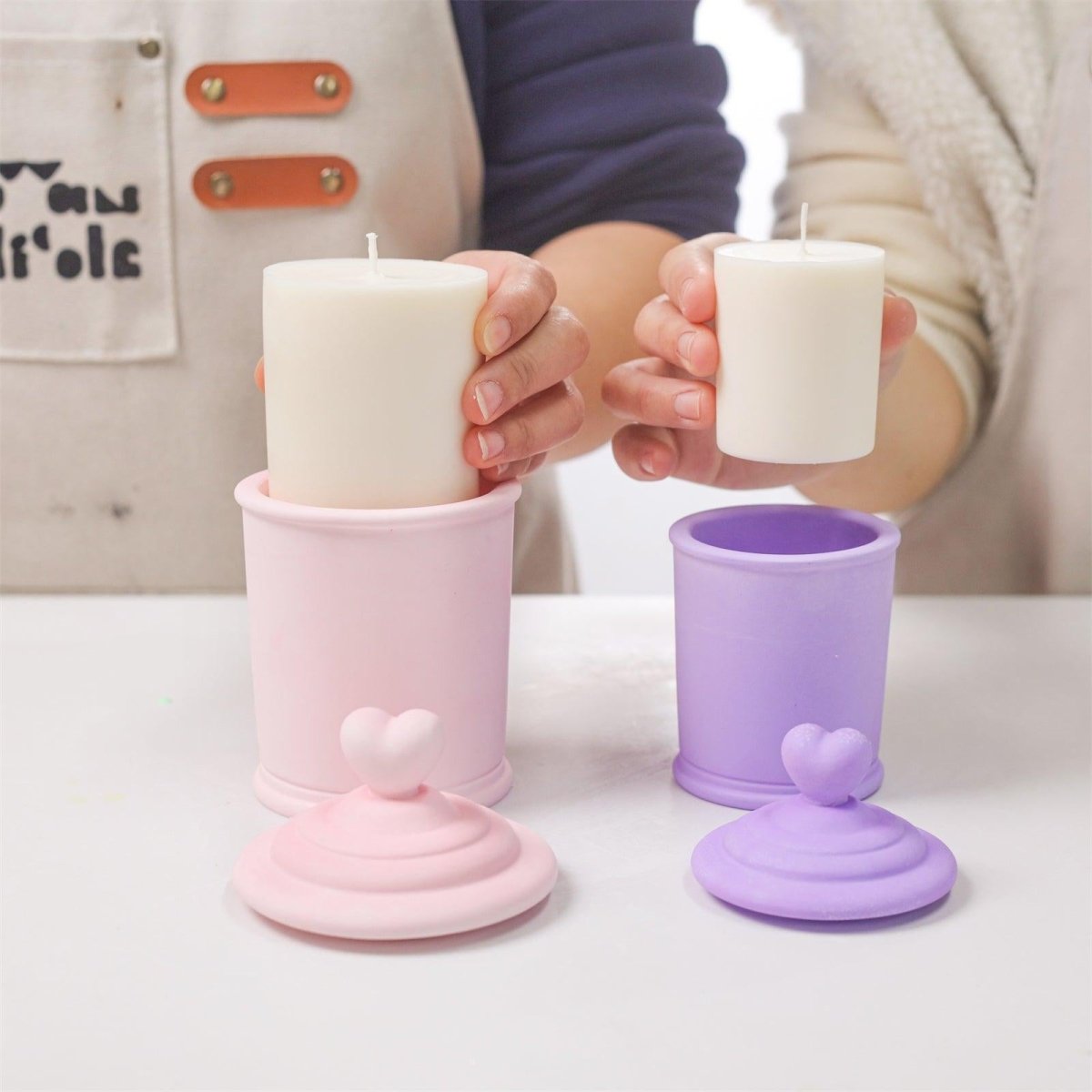 Sweetheart Sundae Candle Jar Silicone Mold & Candle Refill Silicone MoldCandle Jar MoldSH1158-1-2