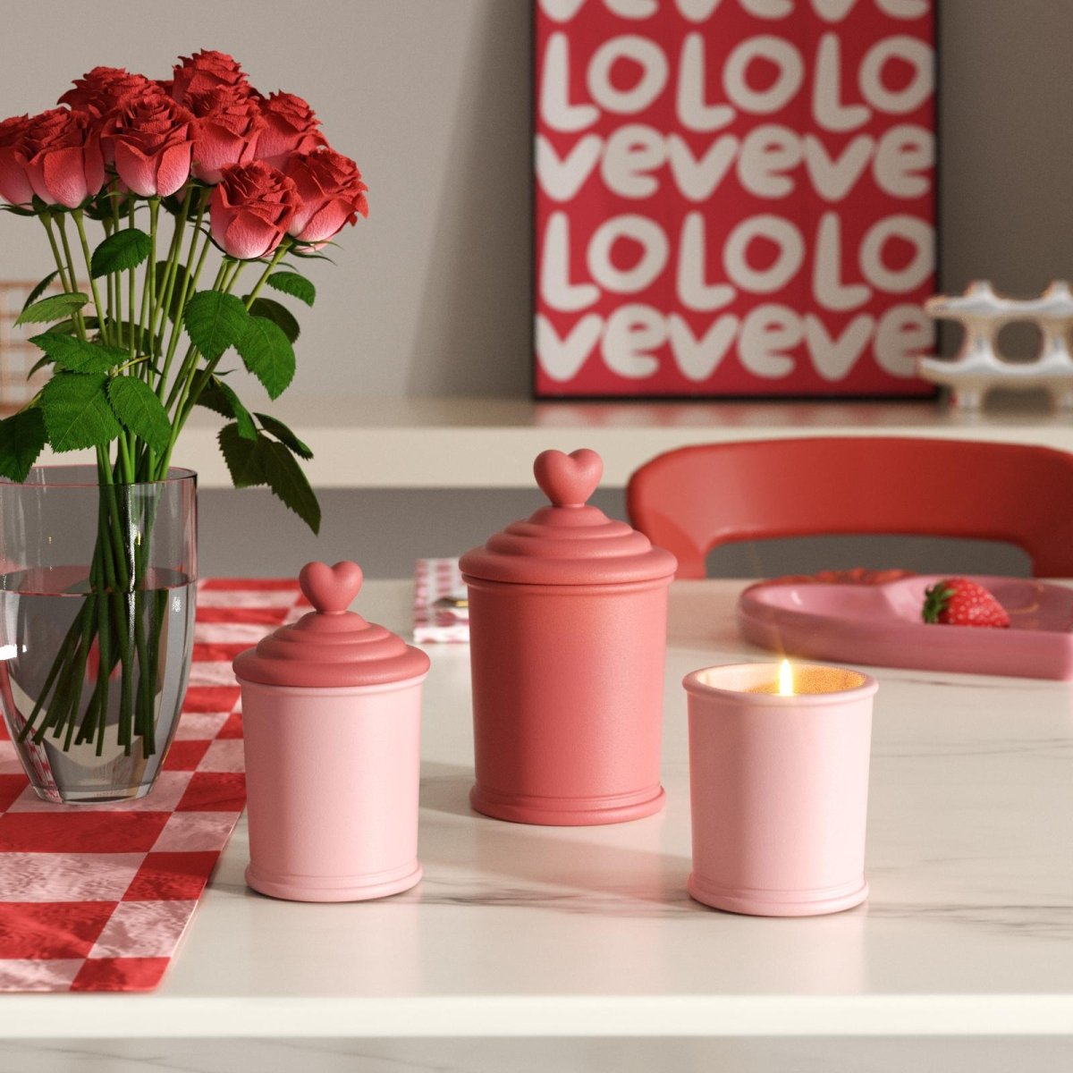 Sweetheart Sundae Candle Jar Silicone Mold & Candle Refill Silicone MoldCandle Jar MoldSH1158-1-2