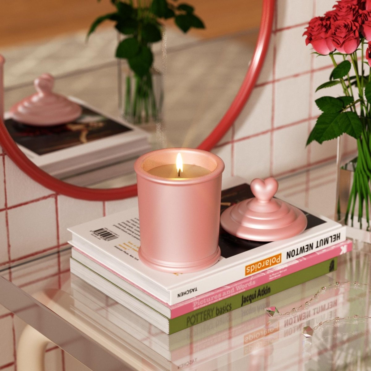 Sweetheart Sundae Candle Jar Silicone Mold & Candle Refill Silicone MoldCandle Jar MoldSH1158-1-2