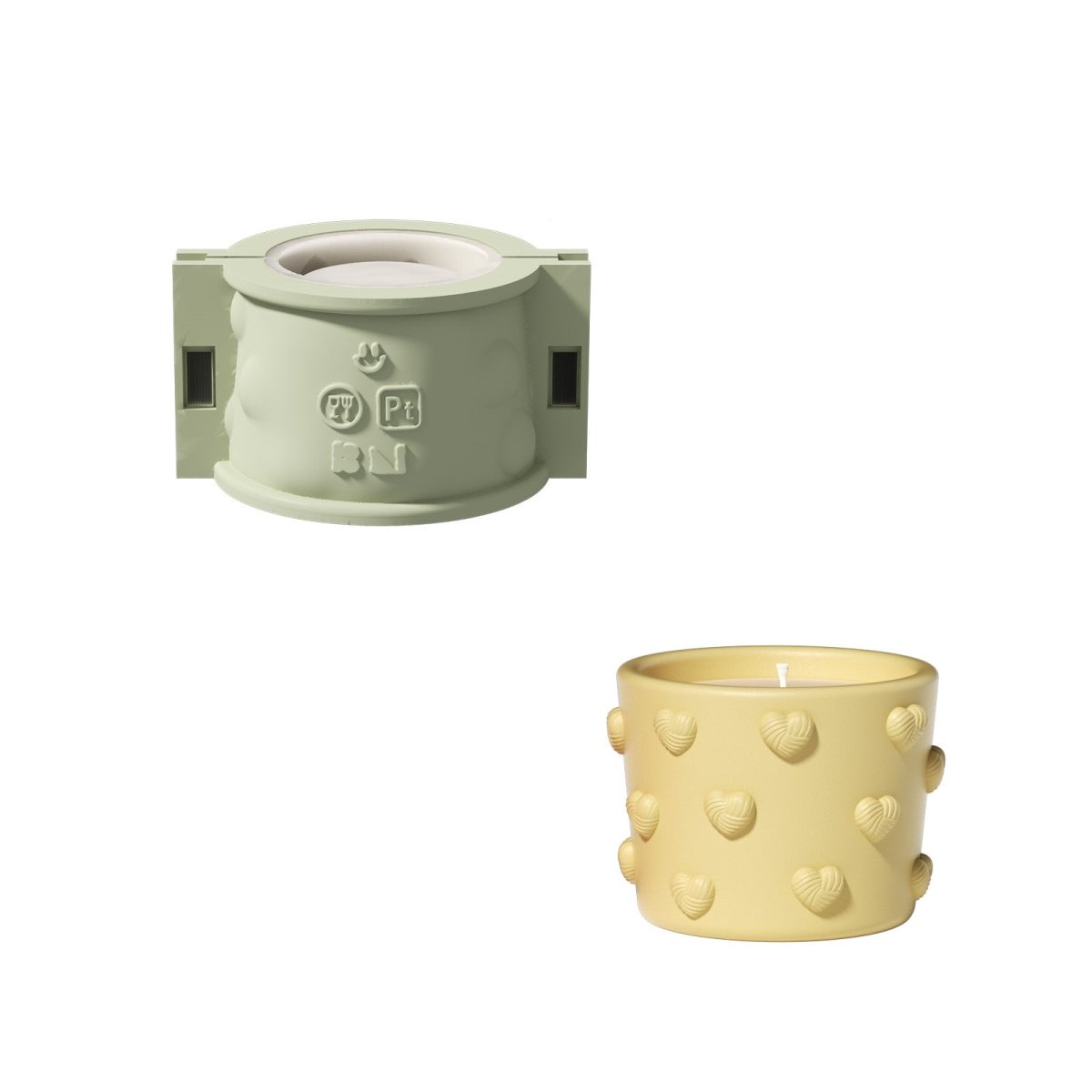 3.5oz Dreamy Bubble Hearts Candle Jar Silicone MoldCandle Jar MoldSH1164