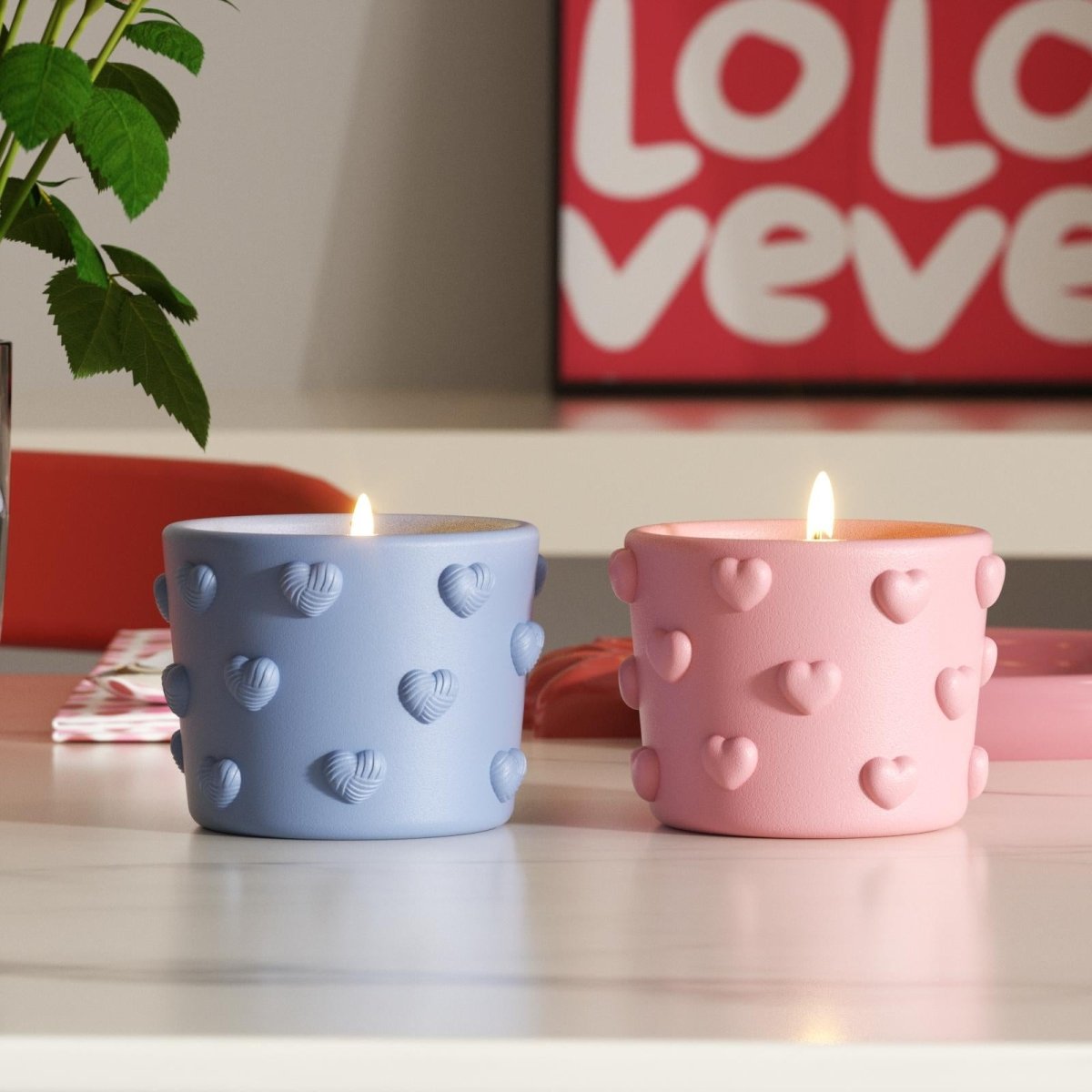 3.5oz Dreamy Bubble Hearts Candle Jar Silicone MoldCandle Jar MoldSH1163