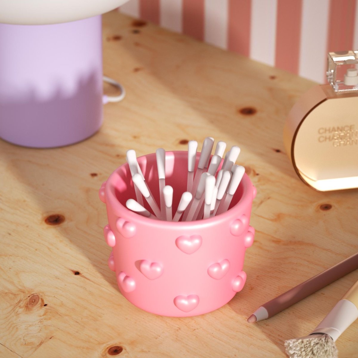 3.5oz Dreamy Bubble Hearts Candle Jar Silicone MoldCandle Jar MoldSH1163