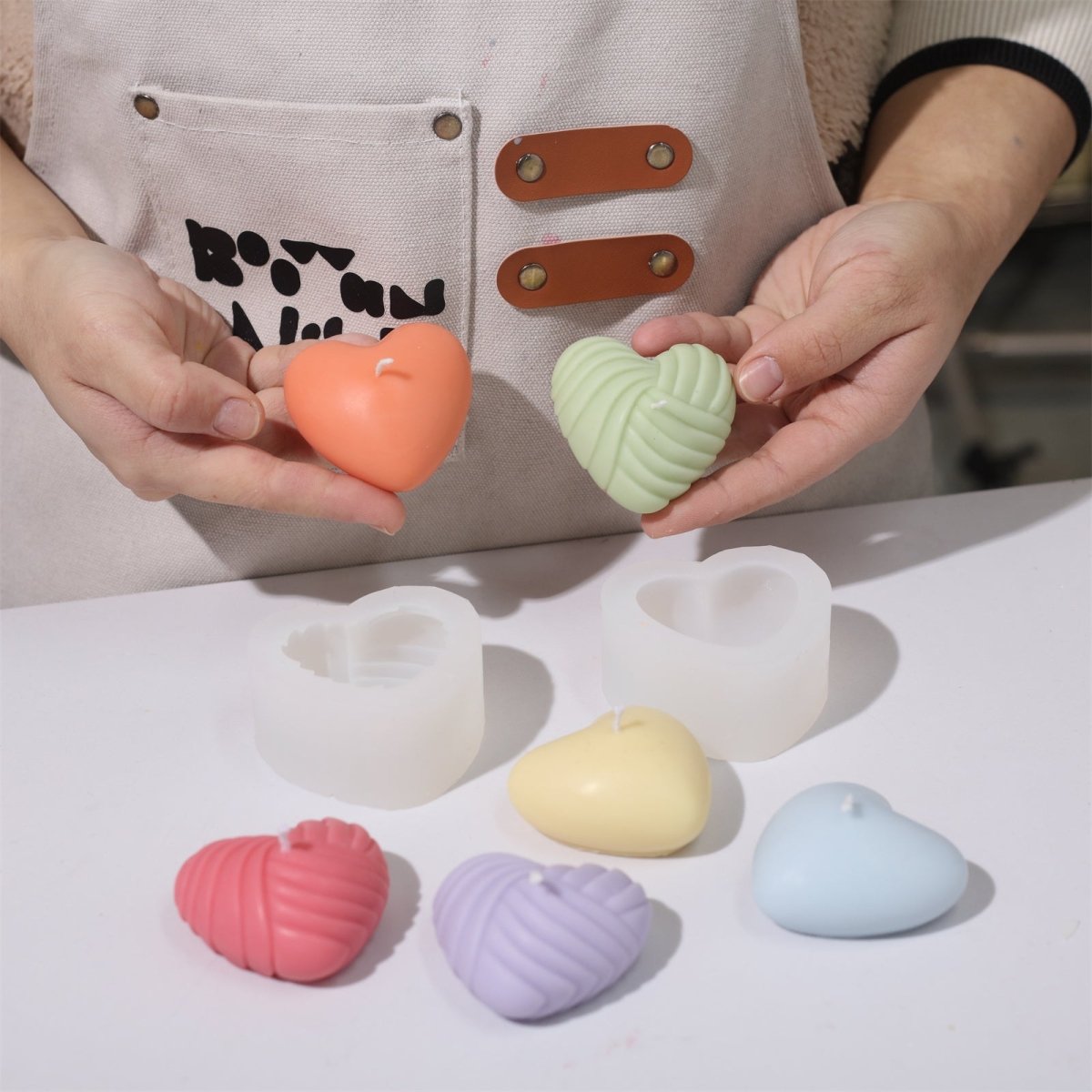 Loving Heart Mini Candle Silicone Mold3D Candle MoldLZ0824