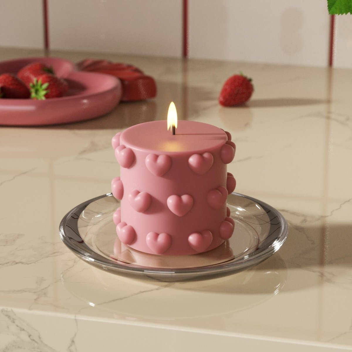 Heartfelt Harmony Pillar Candle Silicone Mold Collection3D Candle MoldLZ0819