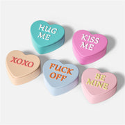 Playful Love Notes Heart Storage Jar Silicone Mold CollectionOffice Accessories MoldSH1194-1+1194-2