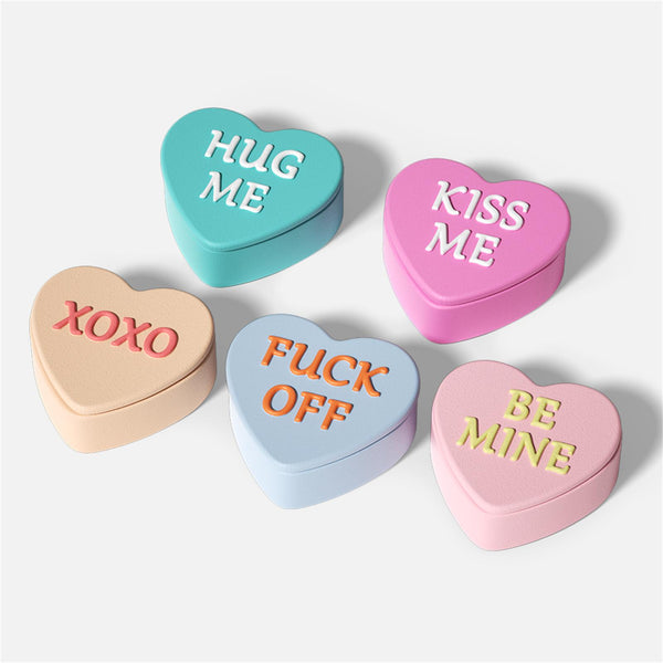 Playful Love Notes Heart Storage Jar Silicone Mold Collection
