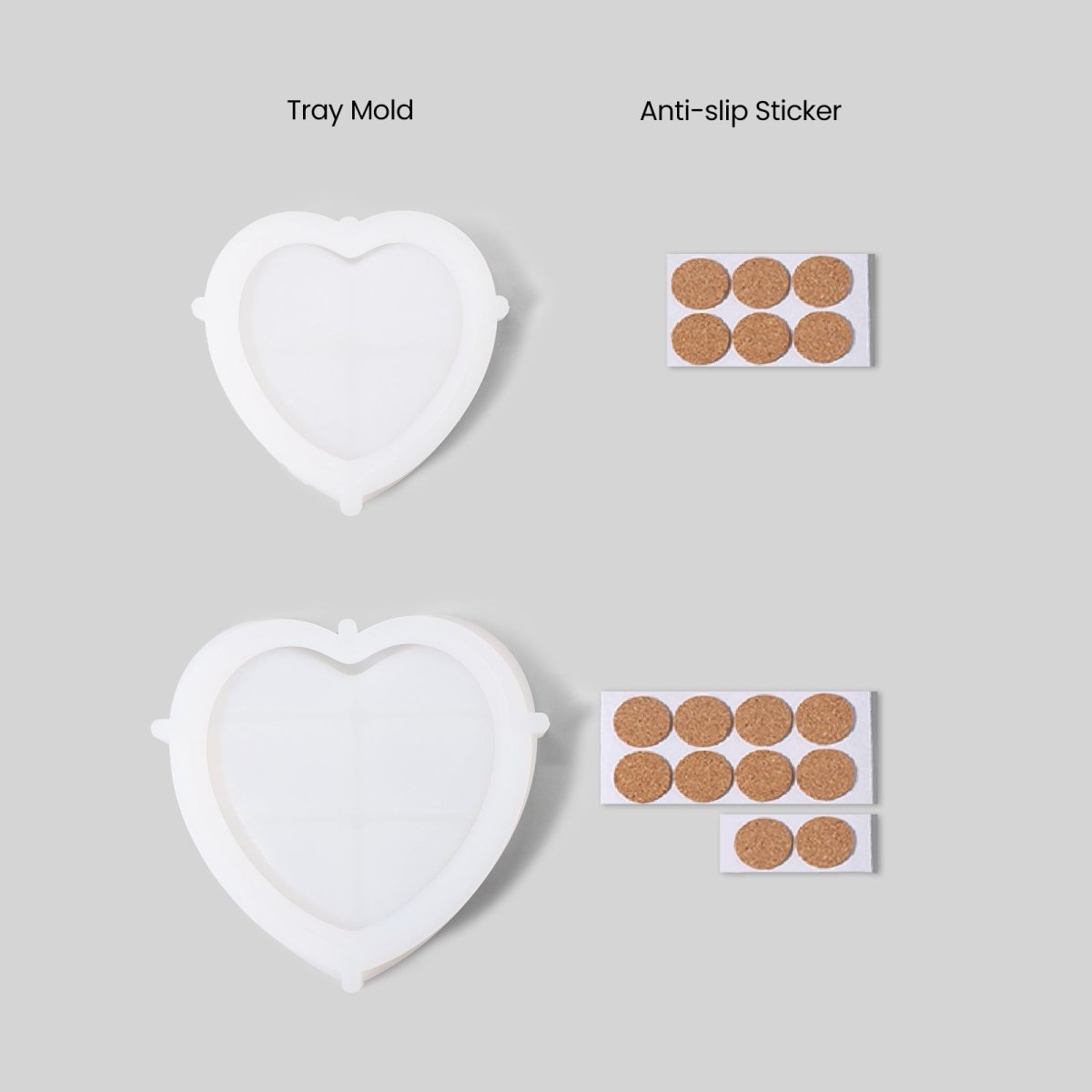 Classic Heart Tray Silicone MoldTray MoldSH1148