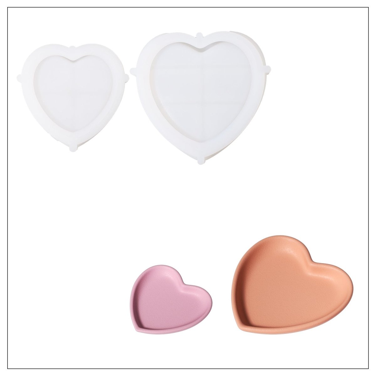 Classic Heart Tray Silicone MoldTray MoldSH1147-1148