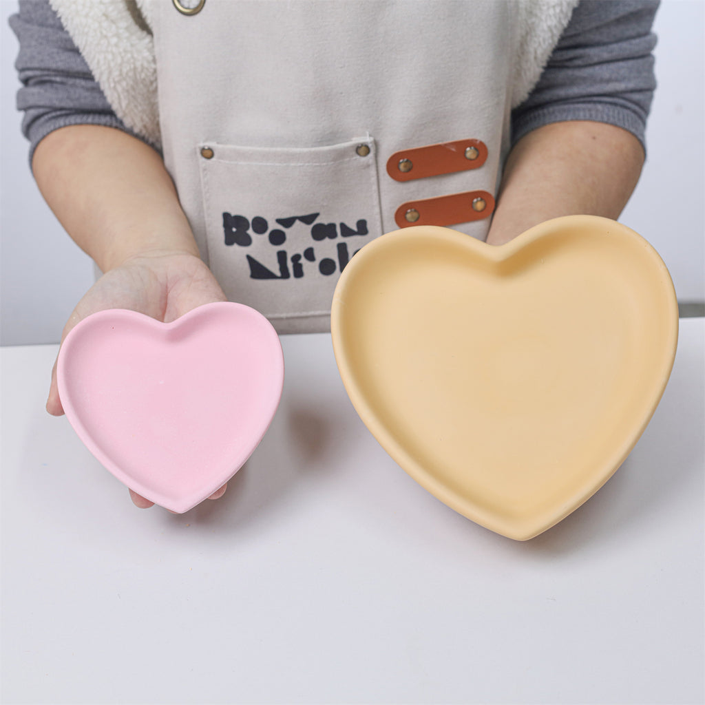 Heart-shaped silicone molds are perfect for creating handmade crafts or decorative trays-Boowan Nicole