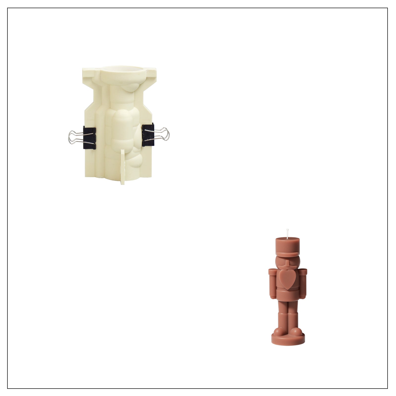 Buy Small Nutcracker Candle Silicone Mold - Boowan Nicole