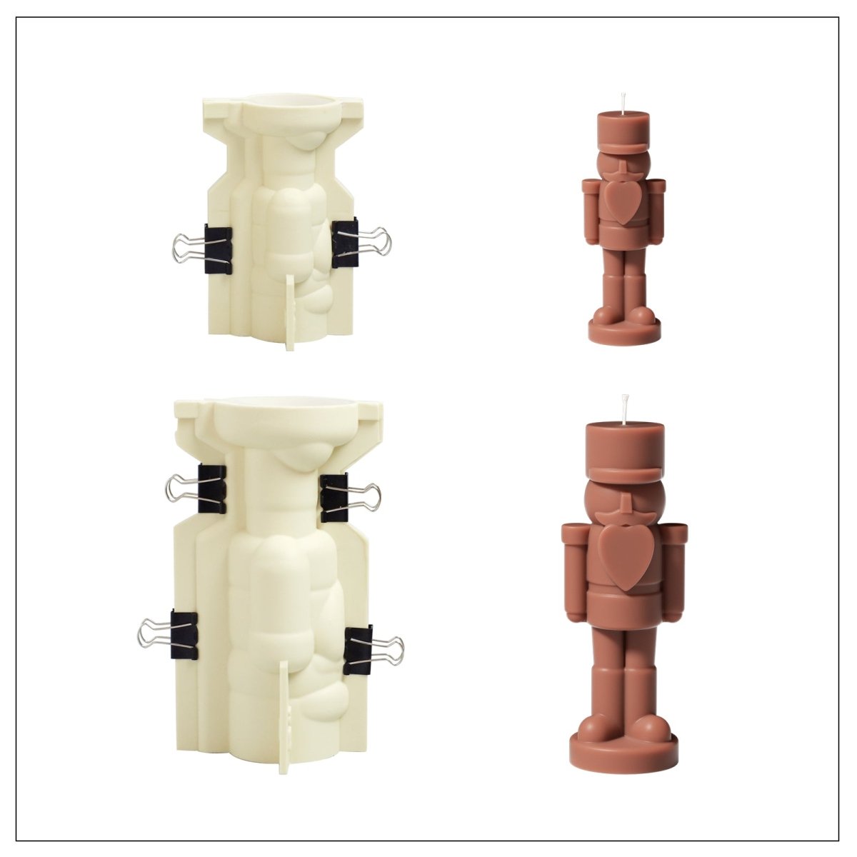 Buy Small & Large Nutcracker Candle Silicone Mold - Boowan Nicole