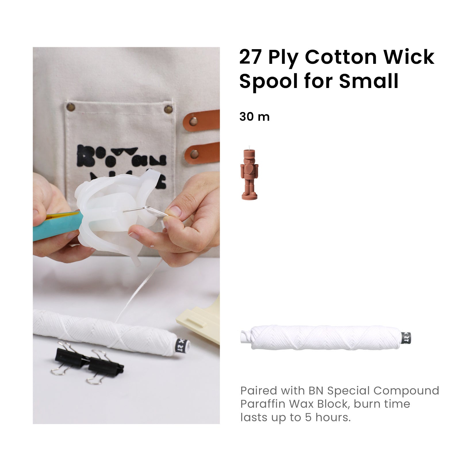 Buy 27 Ply Wick for Small Nutcracker Candle