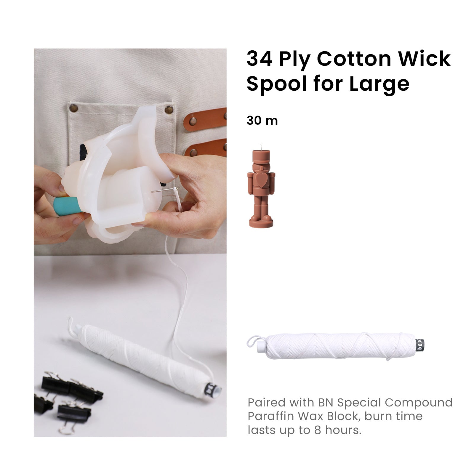 Buy 34 Ply Wick for Large Nutcracker Candle