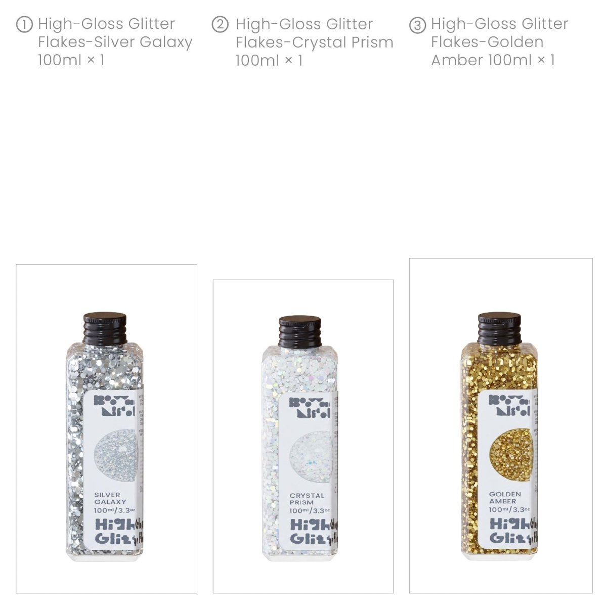 High Gloss Glitter Flakes - Celebration SeriesCraft ToolsA0670+A0671+A0672