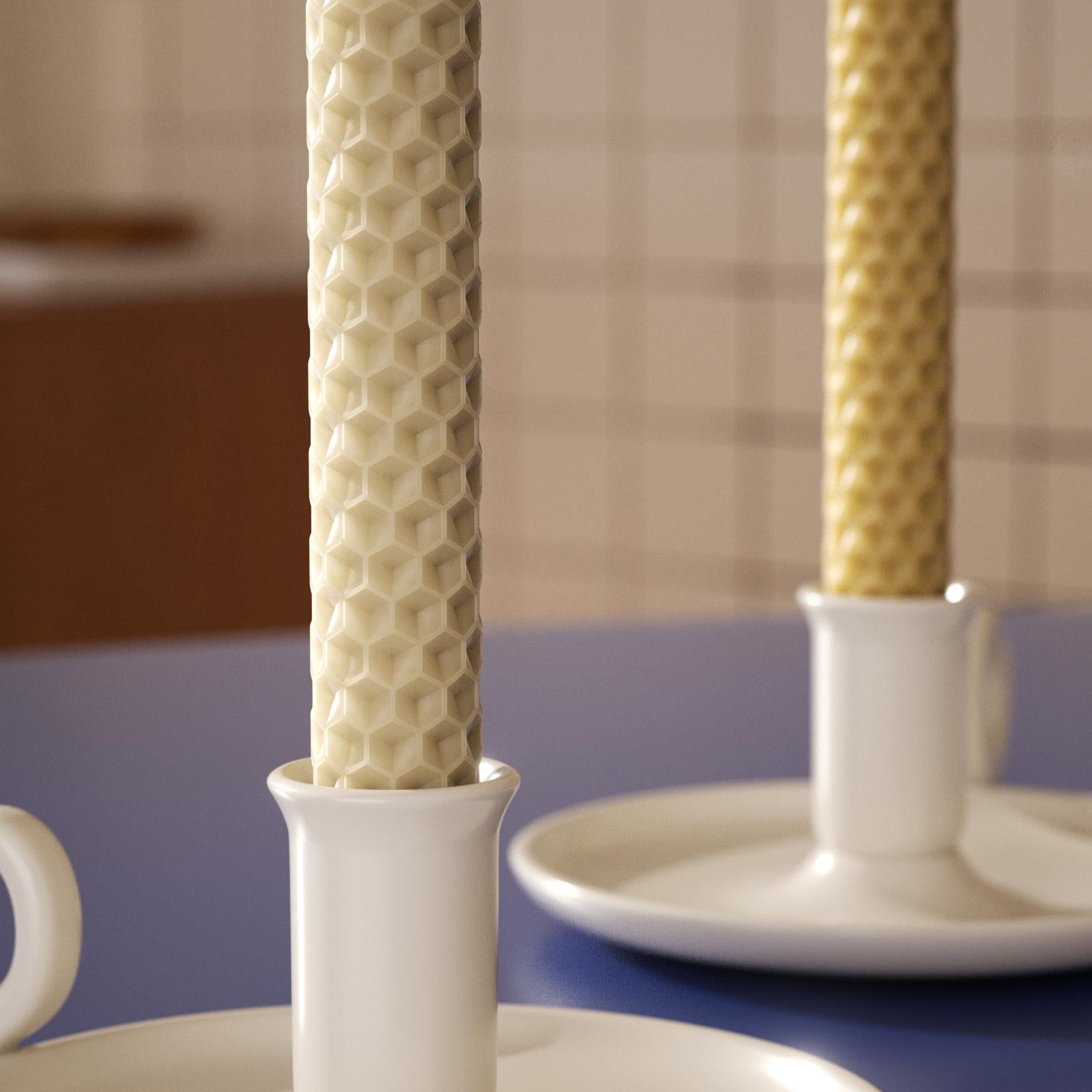 Honeycomb Glow Taper Candle Silicone Mold