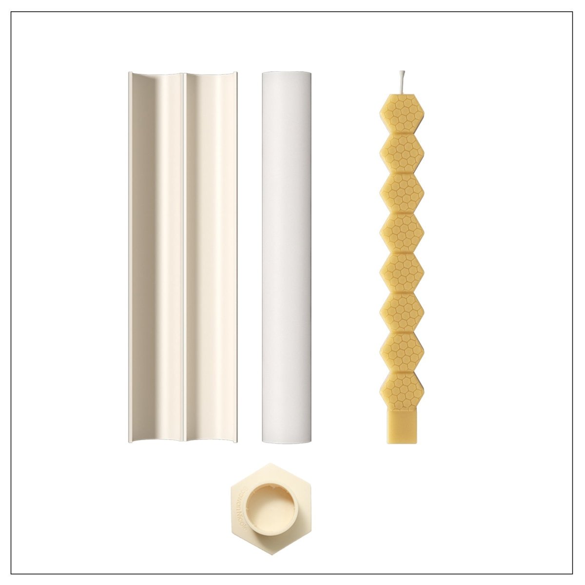 Place an order for honeycomb ladder taper candkle silicone molds-Boowan Nicole