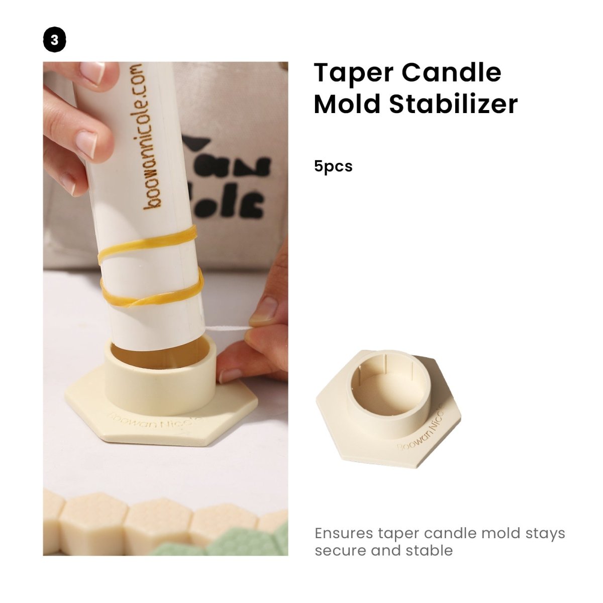 Place an order for 5pcs taper candle mold stabilizer-Boowan Nicole