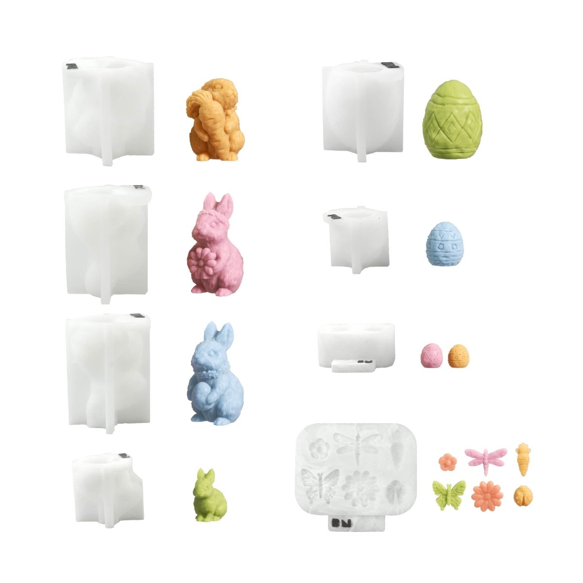 Hoppy Bunny’s Little World Container Candle Silicone Mold Collection3D Candle MoldLZ10(28-31)+LZ10(65-68)