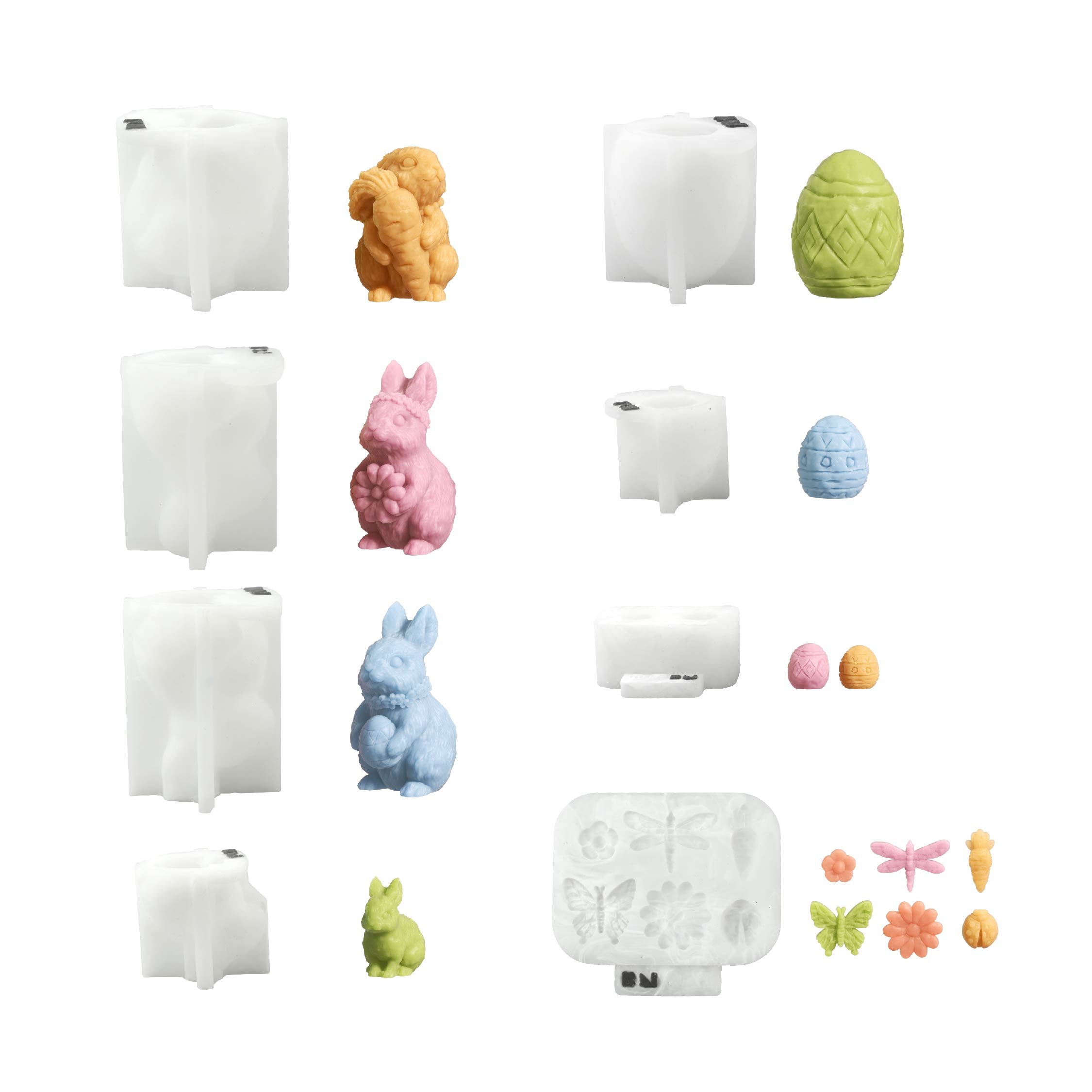 Hoppy Bunny’s Little World Container Candle Silicone Mold Collection