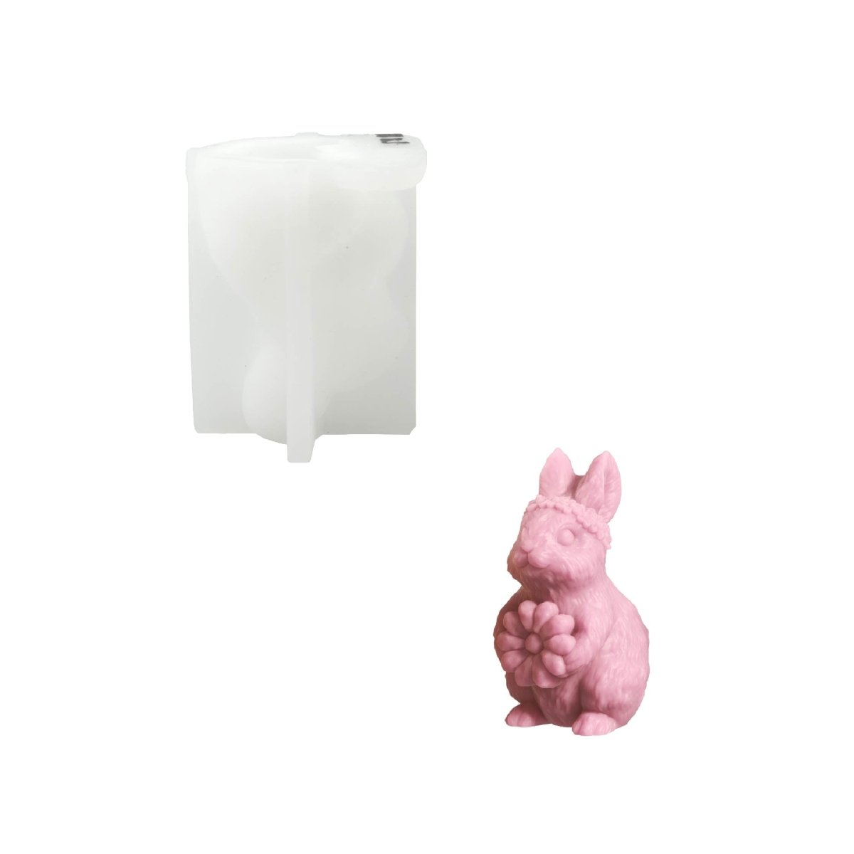 Hoppy Bunny’s Little World Container Candle Silicone Mold Collection3D Candle MoldLZ1029