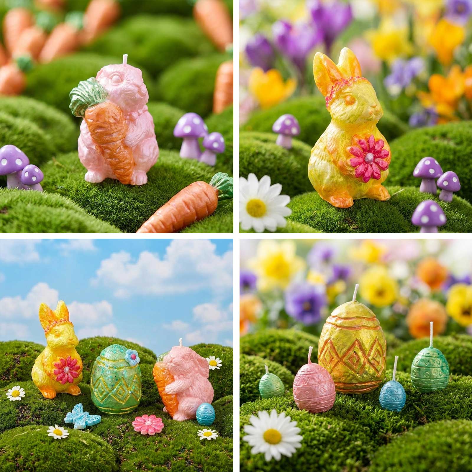 Hoppy Bunny's Little World: 3D Bunny Landscape Candle Molds