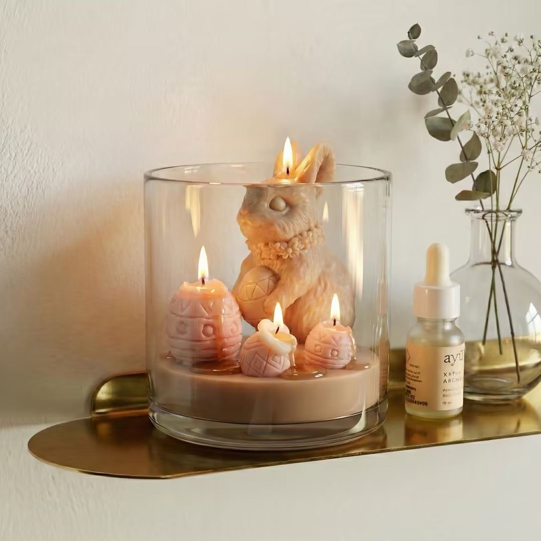 Hoppy Bunny’s Little World Container Candle Silicone Mold Collection