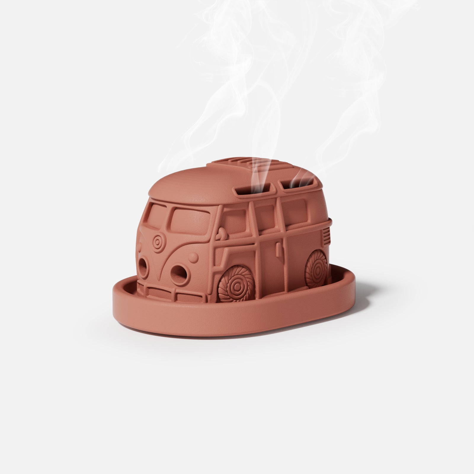 Vintage camper van incense burner made from silicone mold.