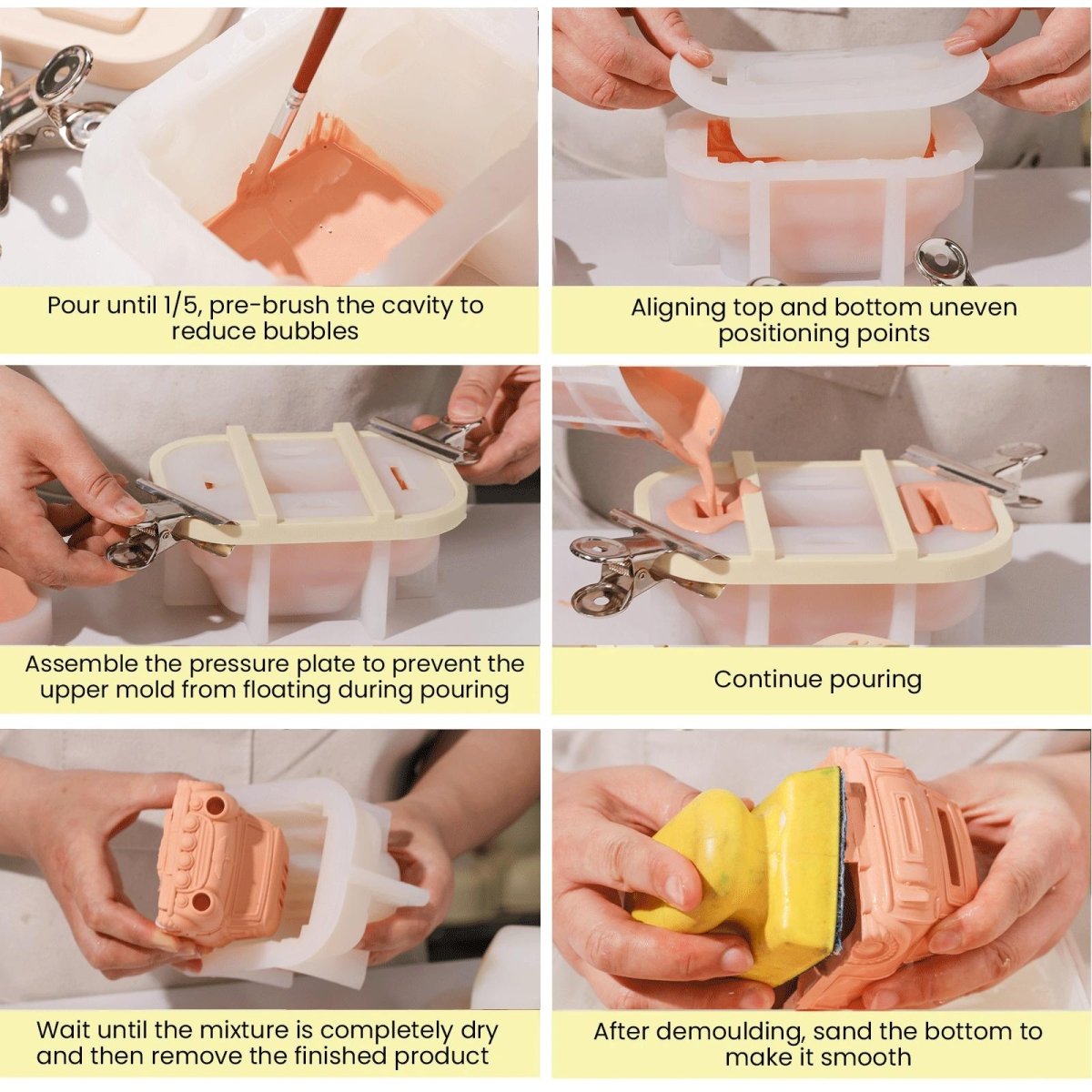 Retro - styled Car - Shaped Incense Burner Silicone MoldIncense Holder MoldSH1064+SH1064-1+SH1064-2+（A0314*12）